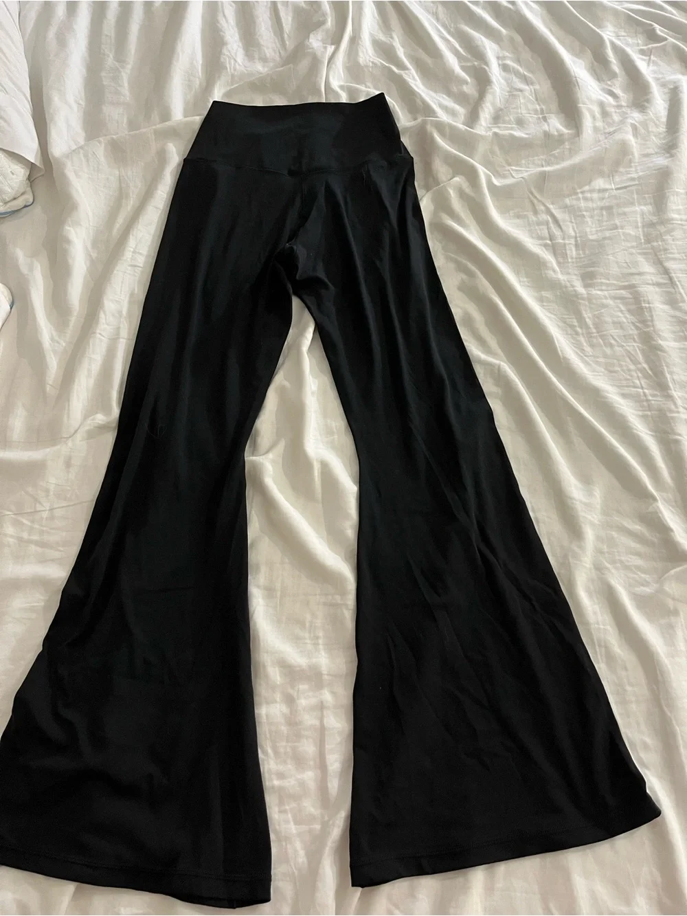 aerie Offline Black Flared Leggings with High Waist